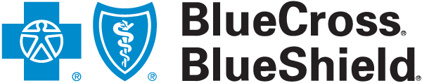 The logo of the insurance company BlueCross BlueShield.